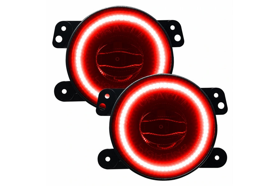 Jeep Wrangler JL, JK & Gladiator JT Oracle High Performance 20W LED Fog Lights, Red