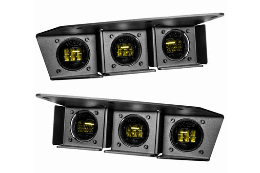 2021+ Ford Bronco Oracle Triple LED Fog Light Kit, Yellow