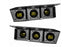 2021+ Ford Bronco Oracle Triple LED Fog Light Kit, Yellow