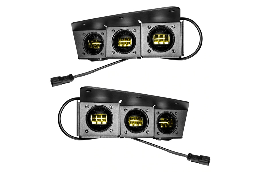 2021+ Ford Bronco Oracle Triple LED Fog Light Kit, Yellow