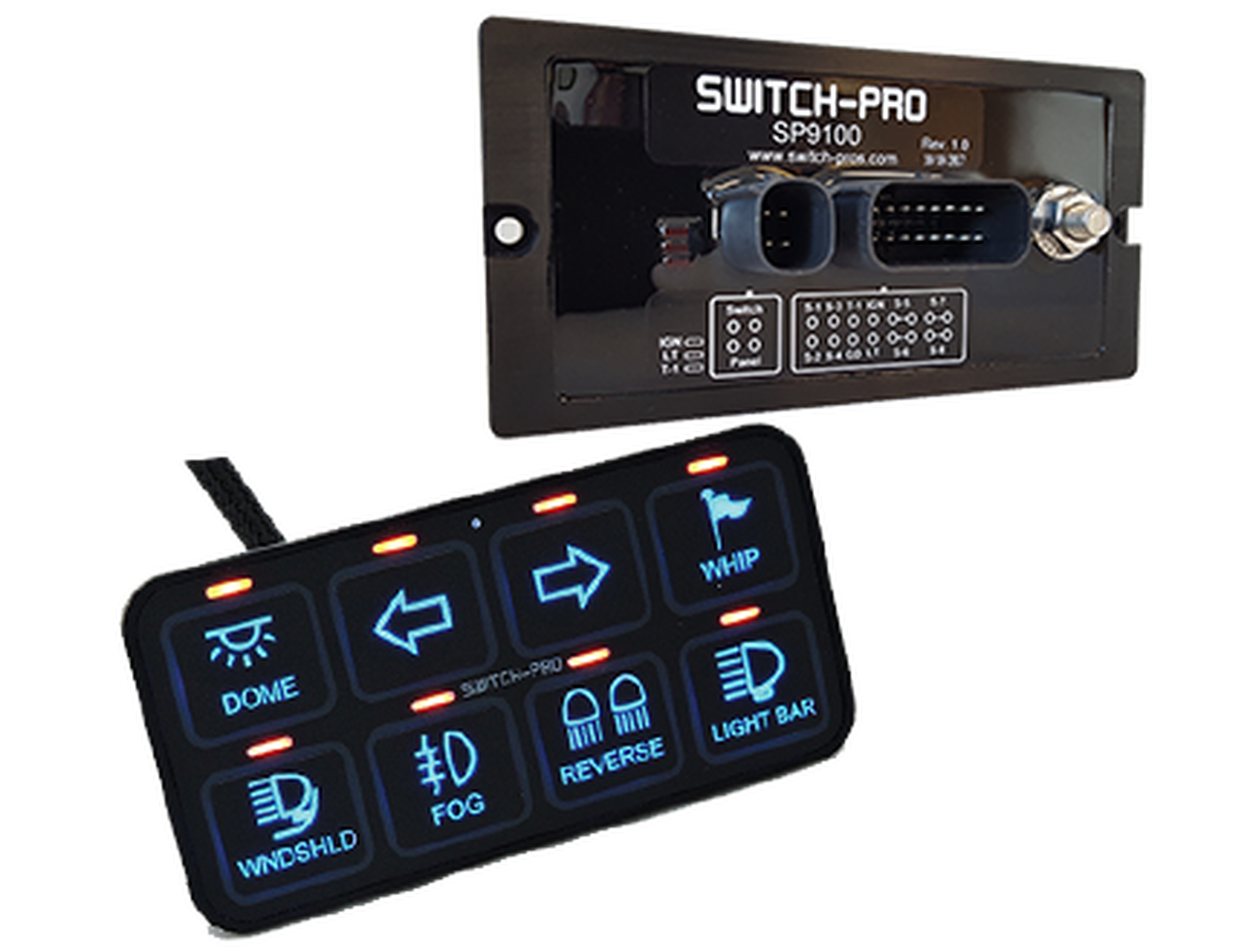 Switch-Pros Bezel Style 8-Switch Panel Power System