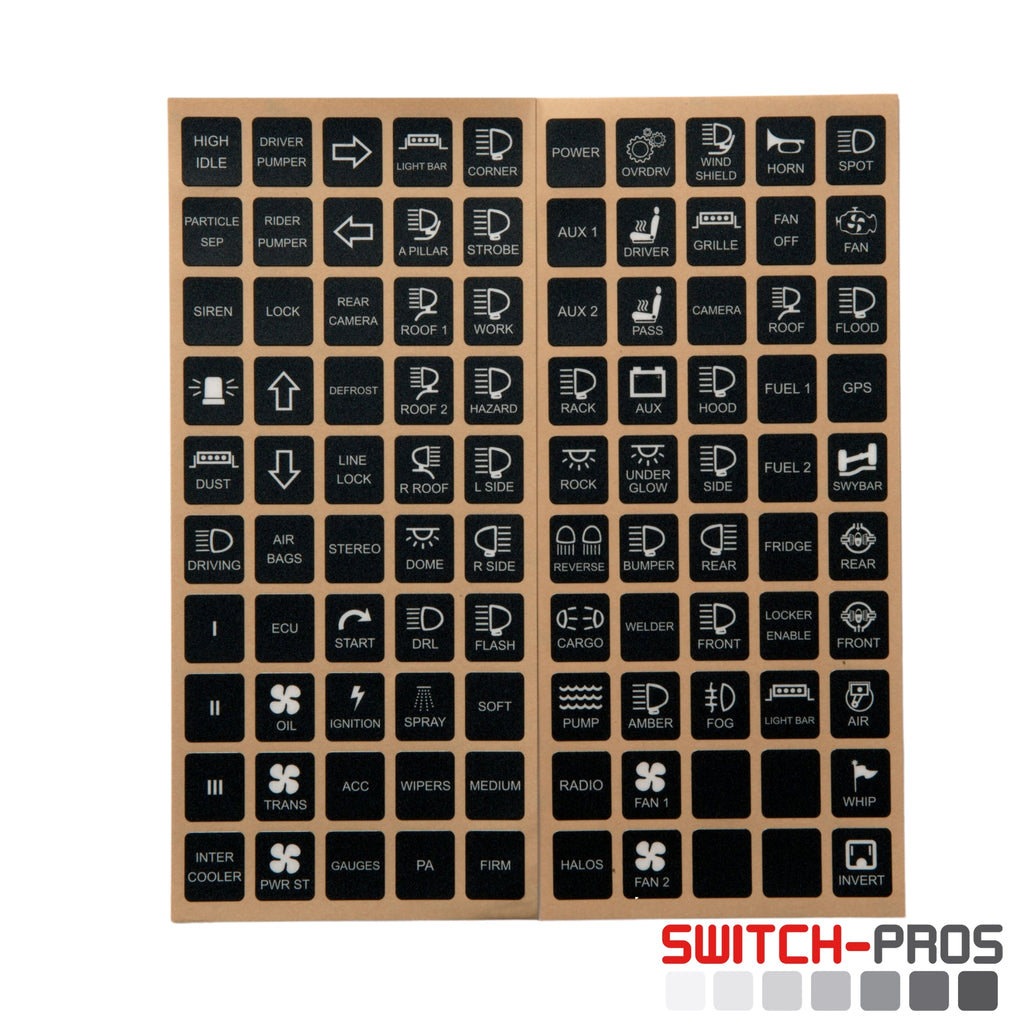Switch-Pros Vertical Switch Panel Labels