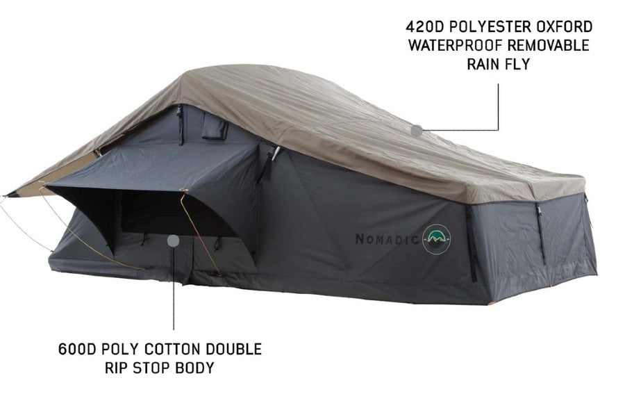 Overland Vehicle Systems Nomadic 2 Extended Roof Top Tent - Gray/Green