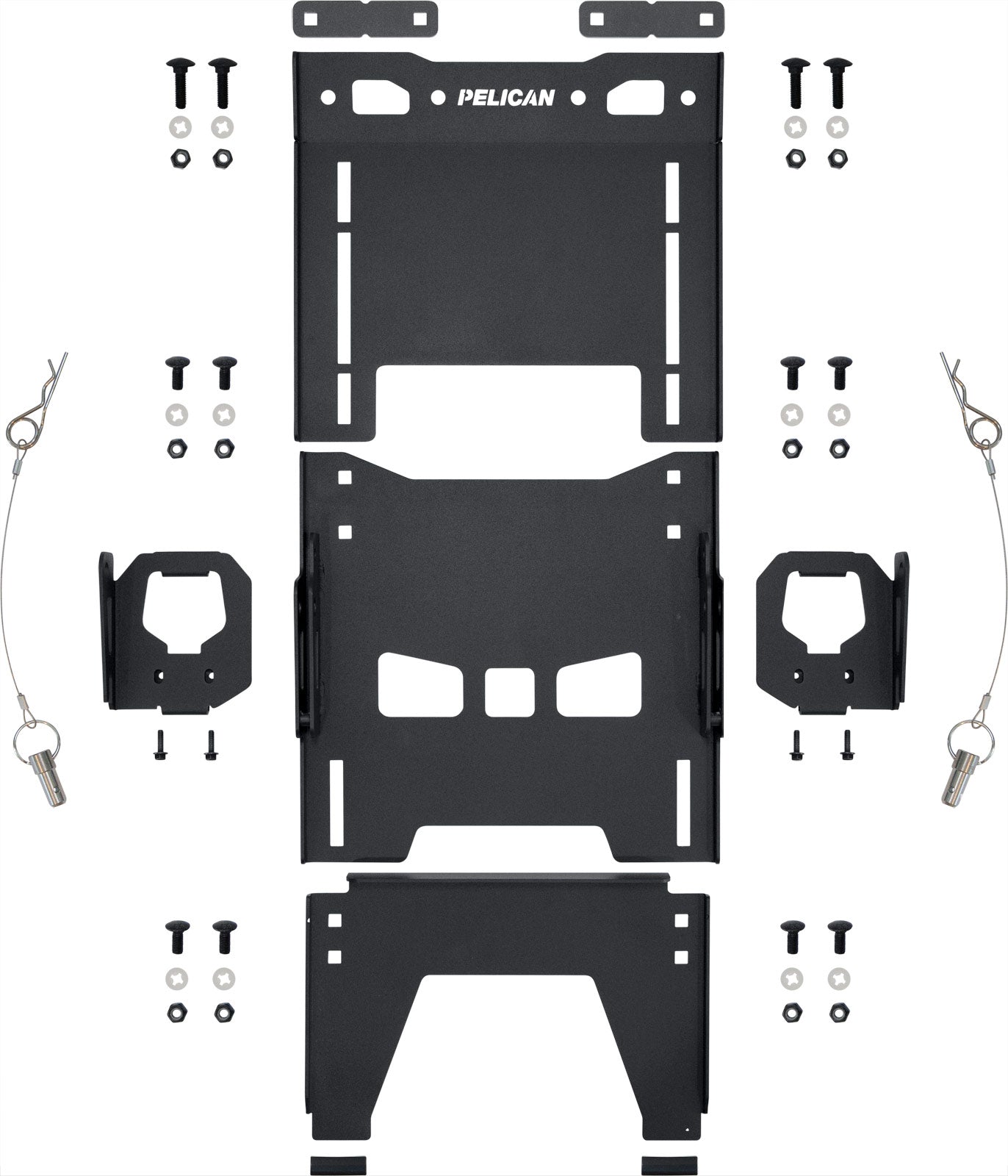 Pelican Saddle Case Bed Mount (Toyota Deck Rail) - Black