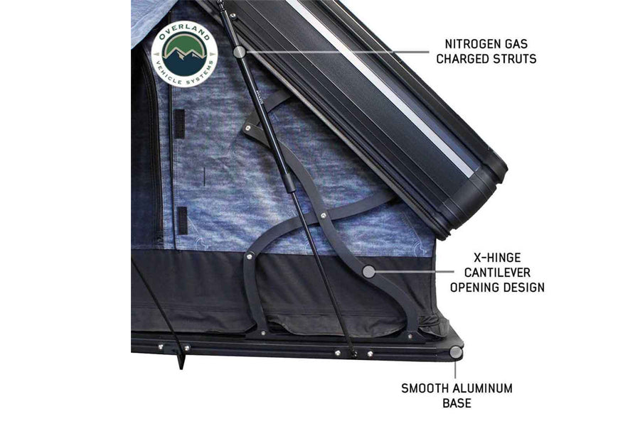 Overland Vehicle Systems XD Everest Cantilever Aluminum Hard Roof Top Tent, 2 Person
