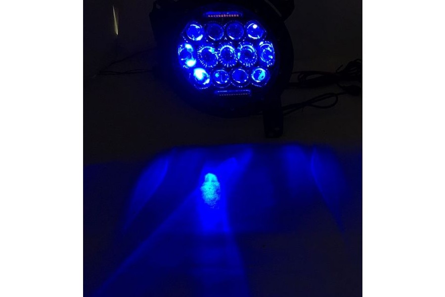 Jeep Wrangler JK, TJ & CJ Quake LED 7 inch Headlights w/ High/Low Beams - RGB Accent