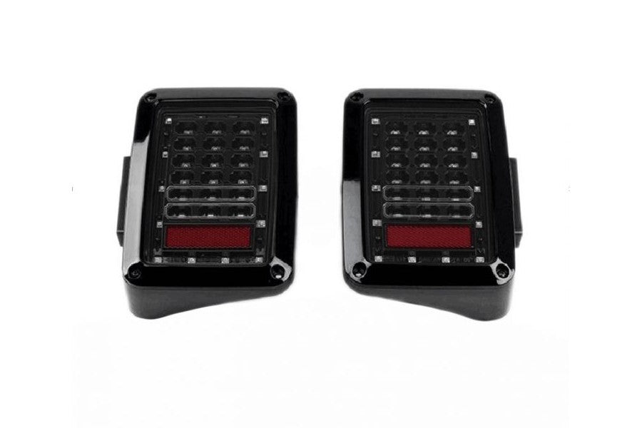 Quake LED 6in x 8in 25w Tail Lights Smoked Lens - JK