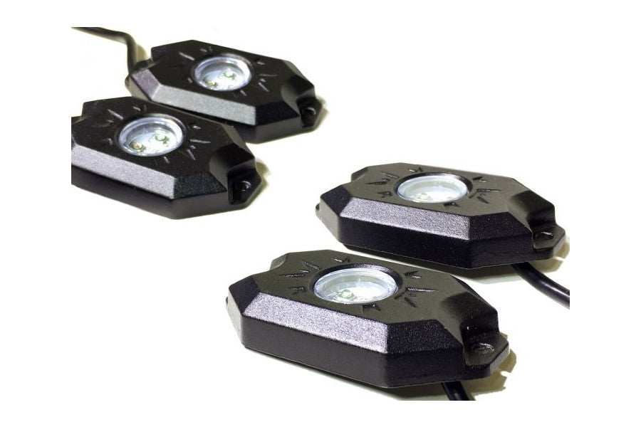 Quake LED 4pc Rock Lights - Quad Lock - RGB Accent