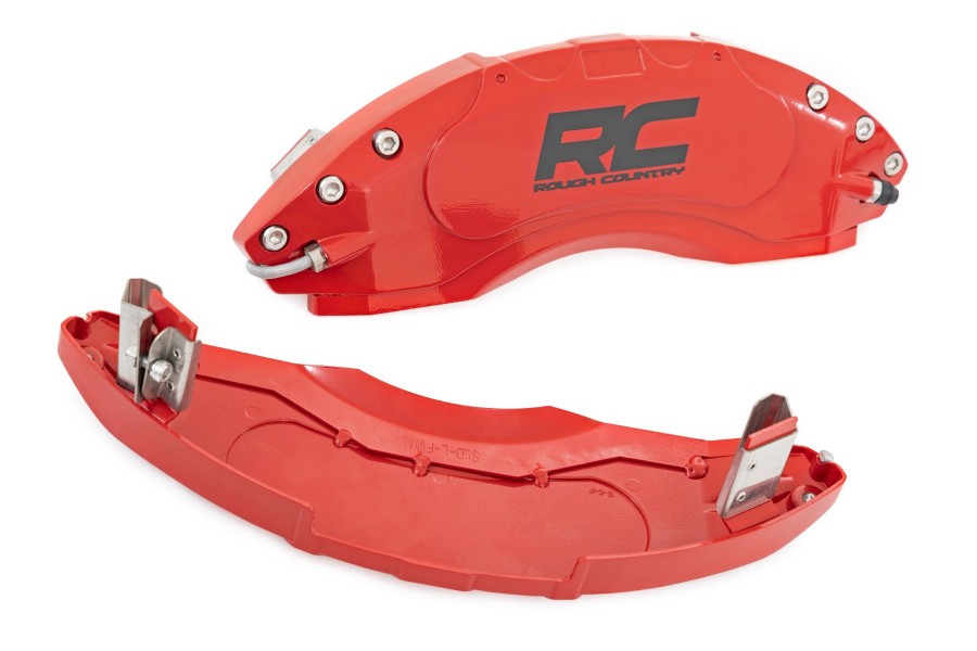 Rough Country Front Brake Caliper Covers - Red - Tacoma