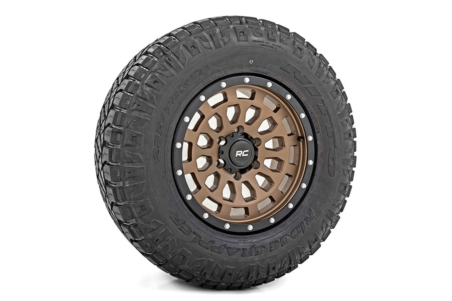 Rough Country 87 Series Wheel, 17x8.5 6x5.5 - Bronze/Black - Bronco 2021+