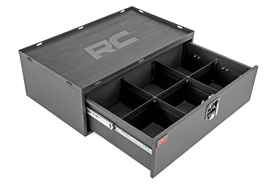 Rough Country Metal Storage Box w/ Slide Out Lockable Drawer - JL
