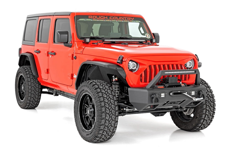Rough Country High Clearance LED Flat Fender Flare Kit - JL