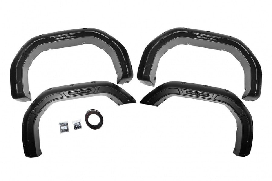 Rough Country Defender Pocket Fender Flares - 2020+ GMC Sierra 2500/3500 HD