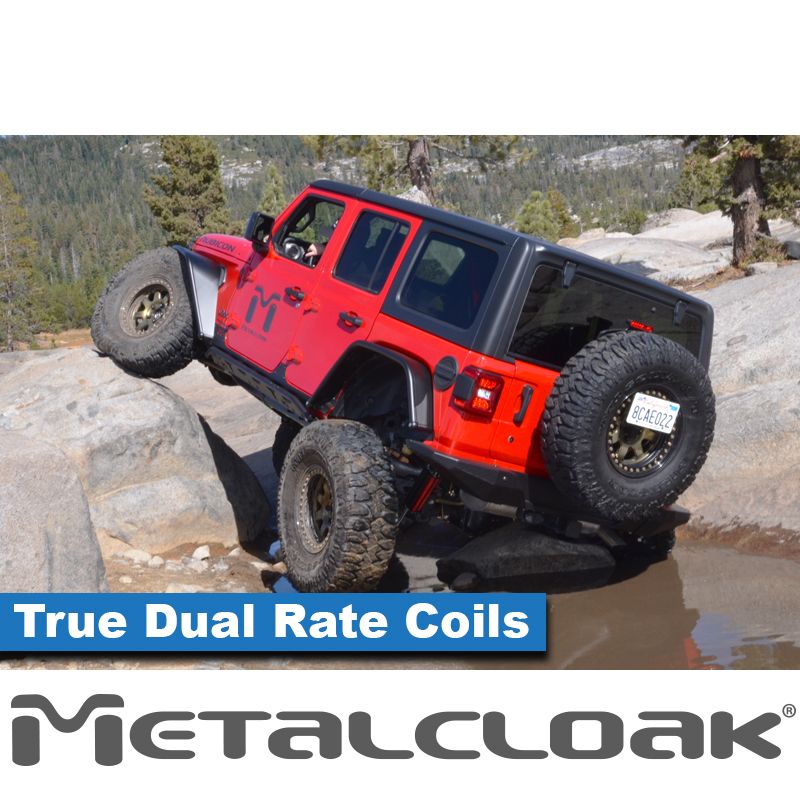 Jeep Wrangler JL 2018-2026, MetalCloak True Dual Rate Rear Coil Springs, 4-Door 2.5in or 2-Door 3.5in Lift, Pair, view 2