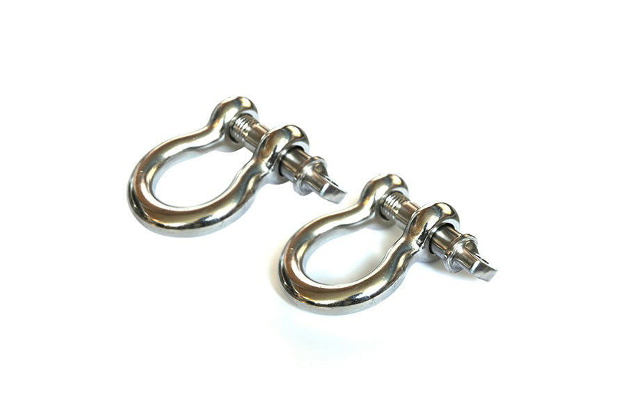 Rugged Ridge D-Ring Shackles, 3/4in Stainless Steel - Pair