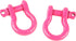 Rugged Ridge D-Ring Shackles, 3/4in Pink - Pair