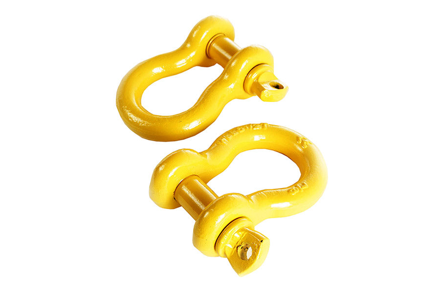 Rugged Ridge D-Ring Shackles, 7/8in Yellow - Pair
