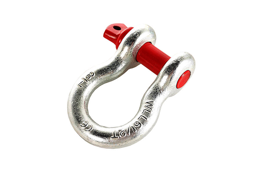 Rugged Ridge D-Ring Shackle, 7/8in Galvanized w/ Red Pin