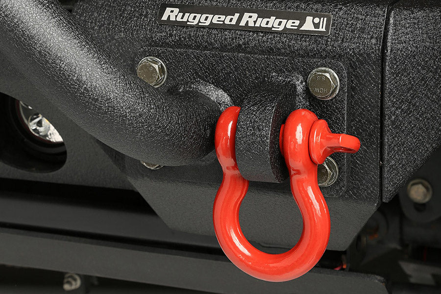Rugged Ridge D-Ring Shackle, 3/4in - Red