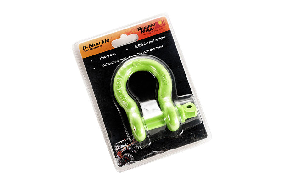 Rugged Ridge D-Ring Shackle, 3/4in - Green