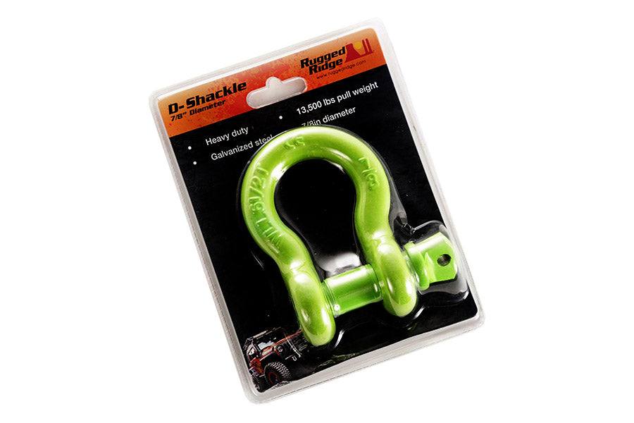 Rugged Ridge D-Ring Shackle, 7/8in Green