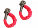 Rugged Ridge 7/16in Soft Rope Shackle, Red Pair