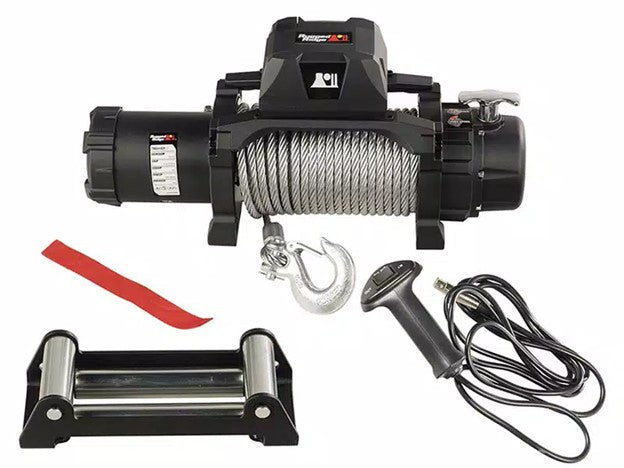 Rugged Ridge 12,500lbs Trekker Winch w/ Steel Rope and Wire Remote