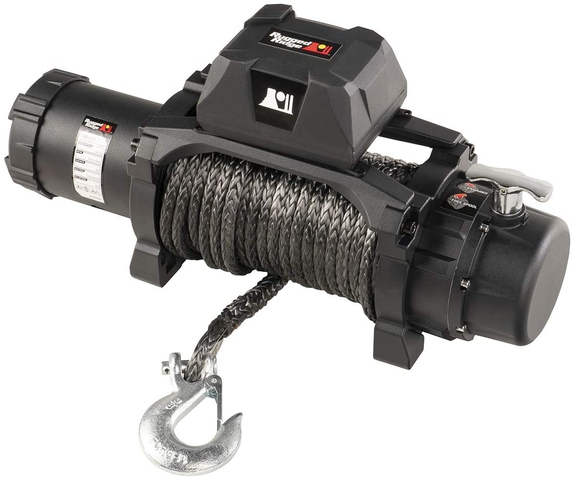 Rugged Ridge 12,500lbs Trekker Winch w/ Synthetic Rope and Wireless Remote