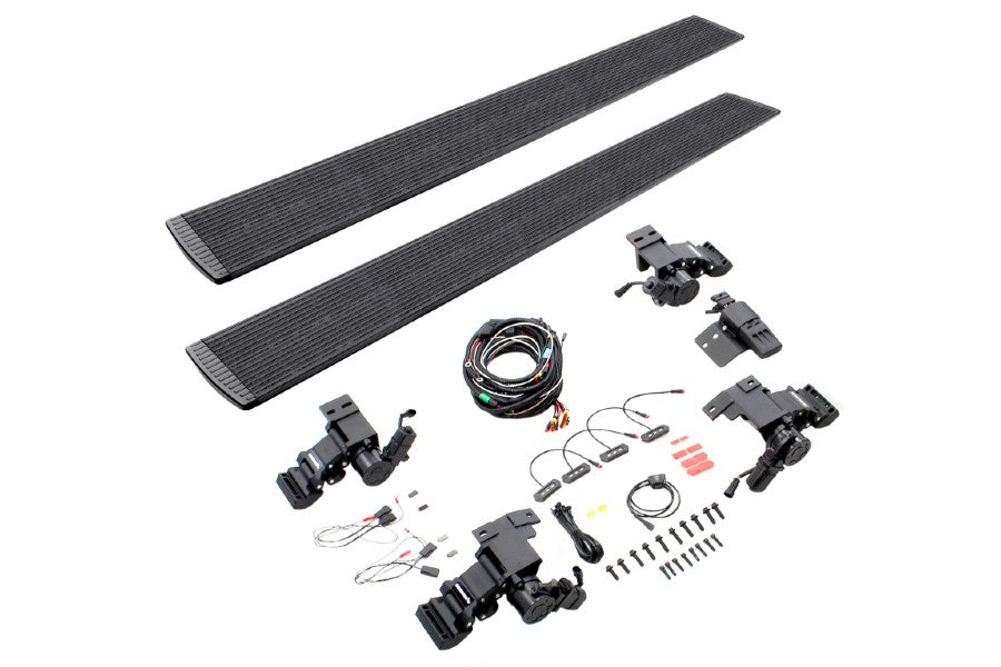 Go Rhino E-BOARD E1 Electric Running Board Kit - Bedliner Coating - Silverado 1500/2500/3500, Sierra 1500/2500/3500