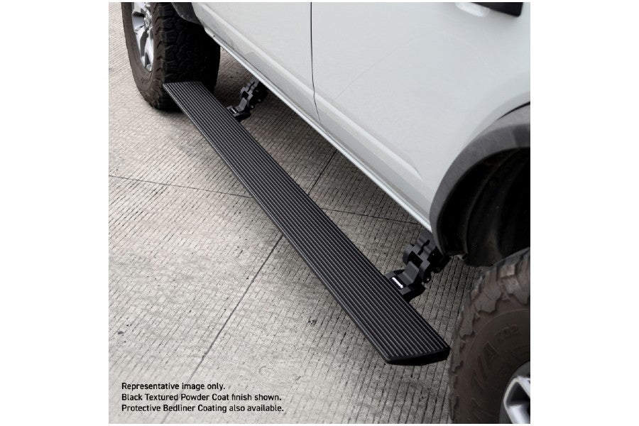 2015-19 Chevrolet Silverado 2500 & 3500 HD Crew Cab Go Rhino E-Board E1 Electric Running Board Kit - Bedliner Coating