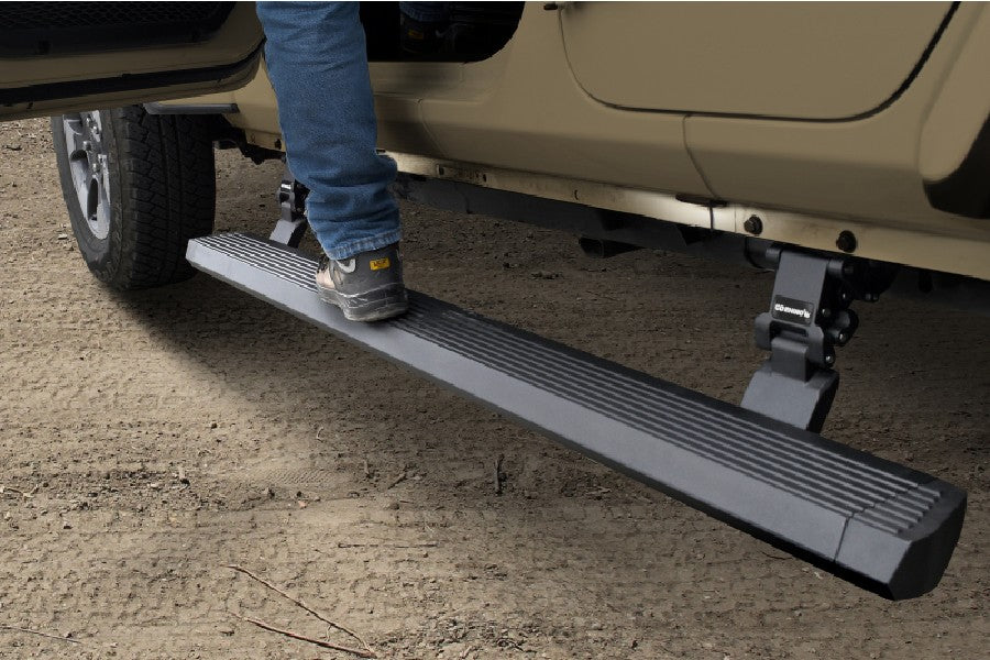 Go Rhino E-Board E1 Electric Running Board Kit - Textured Black Finish - JL 4dr