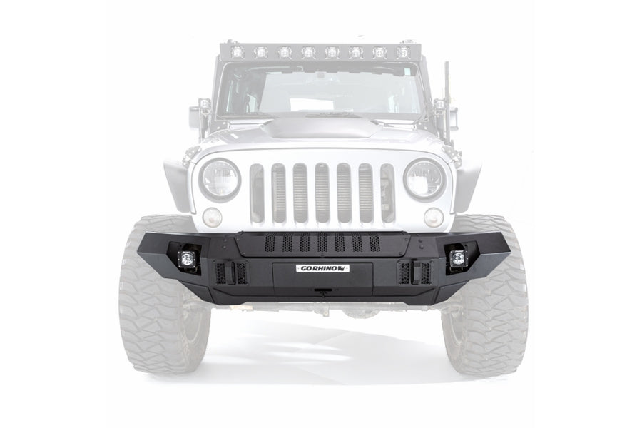 Jeep Wrangler JL, JK & Gladiator JT Go Rhino TrailLine Winch Ready Front Straight Bumper