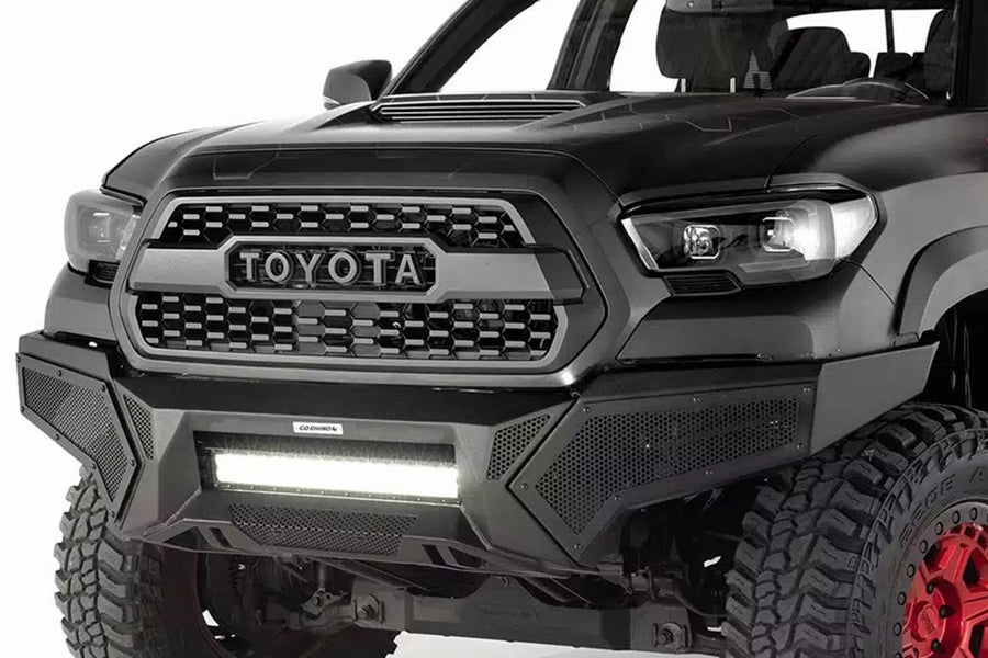 Go Rhino Front Bumper with Power Actuated Hide-Away Light Bar Mount - Tacoma
