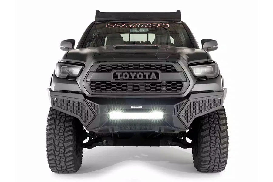 Go Rhino Front Bumper with Power Actuated Hide-Away Light Bar Mount - Tacoma