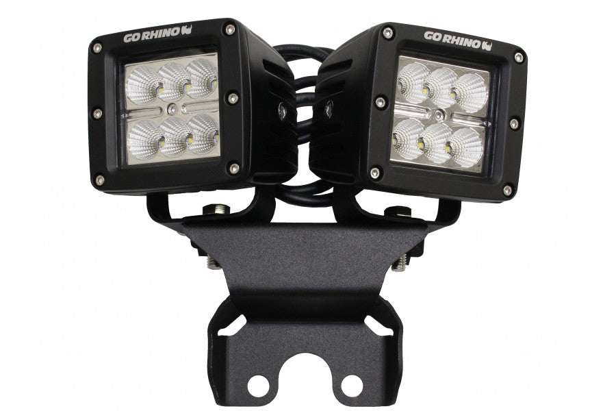 Go Rhino Rear Hard Top 3in Cube Light Mounts - Pair - JL/JT