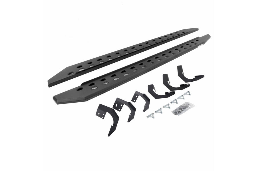 Go Rhino RB20 Slim Running boards with Brackets, Textured Black - RAM 1500 4dr