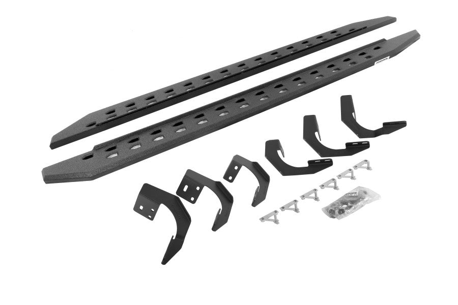 Go Rhino RB20 Slim Line Running Boards w/ Mounting Brackets - Bedliner Coat - Ram