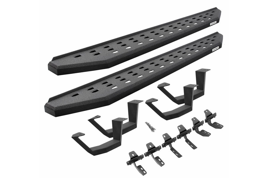 2005-23 Toyota Tacoma Double Cab Go Rhino RB20 Running Boards - Complete Kit + 2 pair RB20 Drop Steps