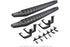 Jeep Wrangler JK 4-Door Go Rhino RB20 Running Boards w/ Mounting Brackets - Textured Black - 2 Pairs of Drop Steps