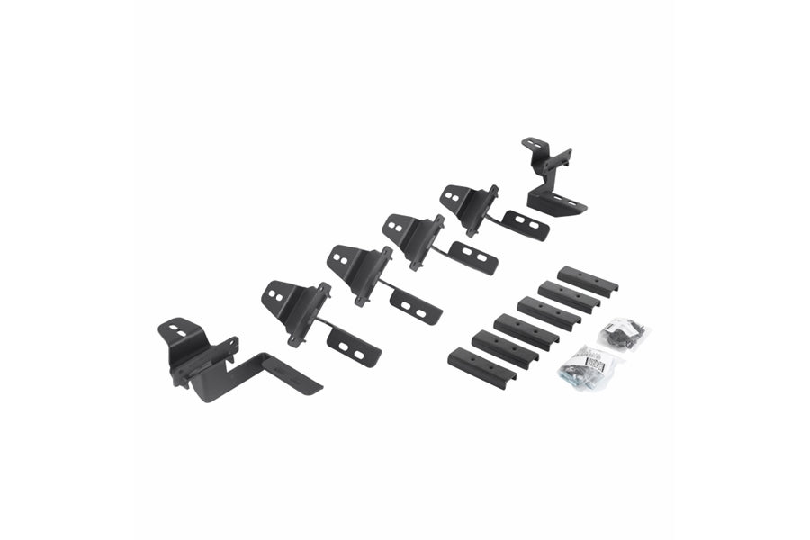 Jeep Wrangler JK 4-Door Go Rhino V-Series V3 Aluminum/RB Slims and RB Side Steps, Bracket Kit