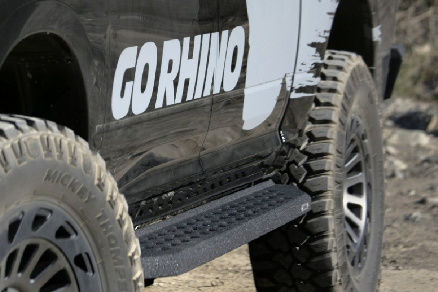 Go Rhino RB20 Running Boards w/ Mounting Brackets - Bedliner Coat - JL 4dr