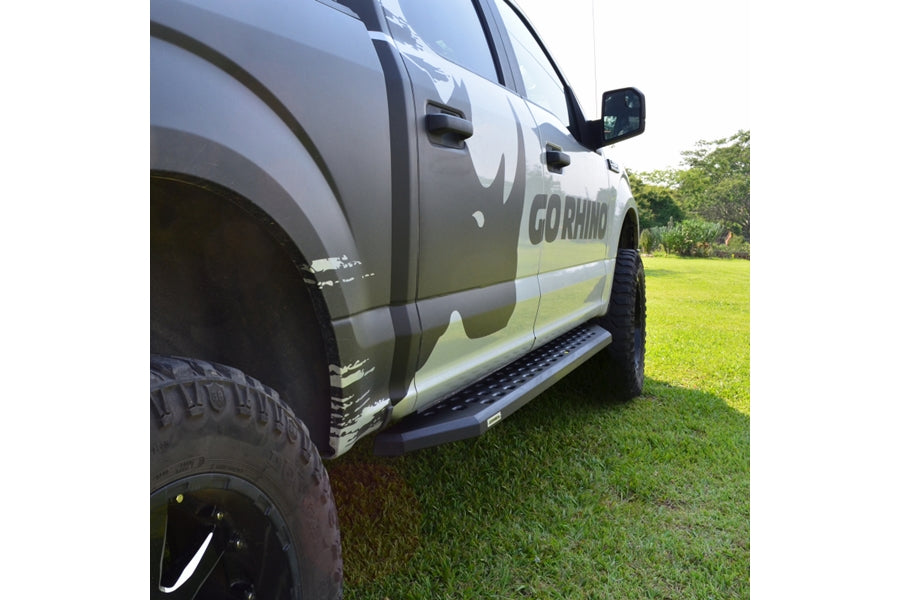 Jeep Wrangler JK 2-Door Go Rhino RB20 Running Boards, No Drop Steps - Textured Black