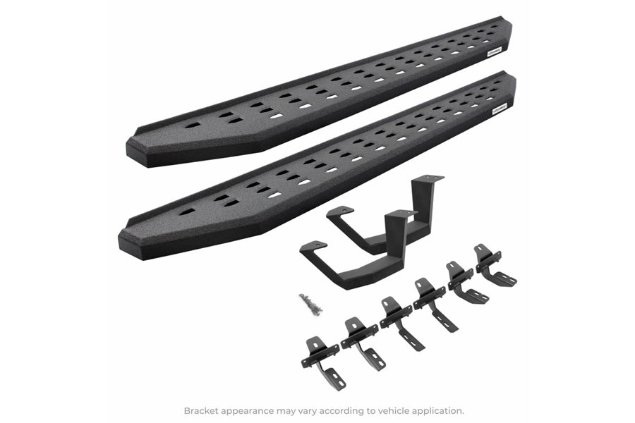 Go Rhino RB20 Running Boards with Drop Steps - Bedliner Coating - JL 2dr, 2020-2023