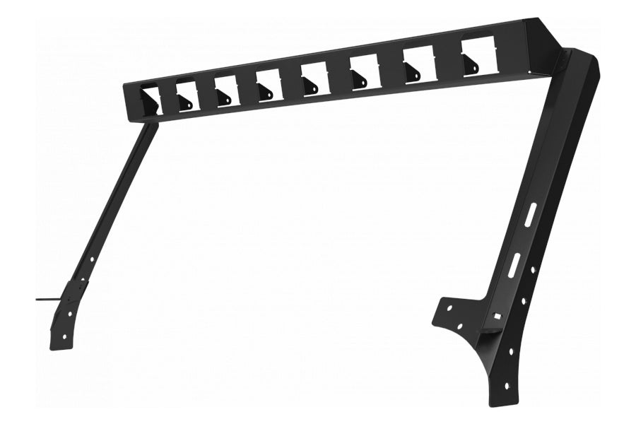 Jeep Wrangler JK Go Rhino WLF Windshield Light Frame With light plate for 8 Dually's - Black