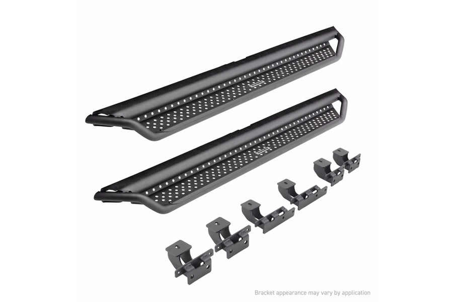 Go Rhino Dominator D1 Full Length Drop Side Steps - Black - JK 2dr