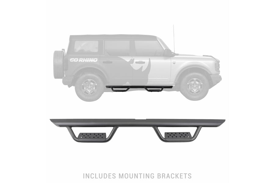 Go Rhino Dominator Extreme D2 Sidestep Kit, Black - Bronco 2021+ 4dr