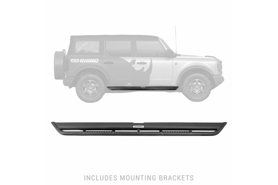 Go Rhino Dominator Extreme DS Side Steps Kit, Black - Bronco 2021+ 4dr