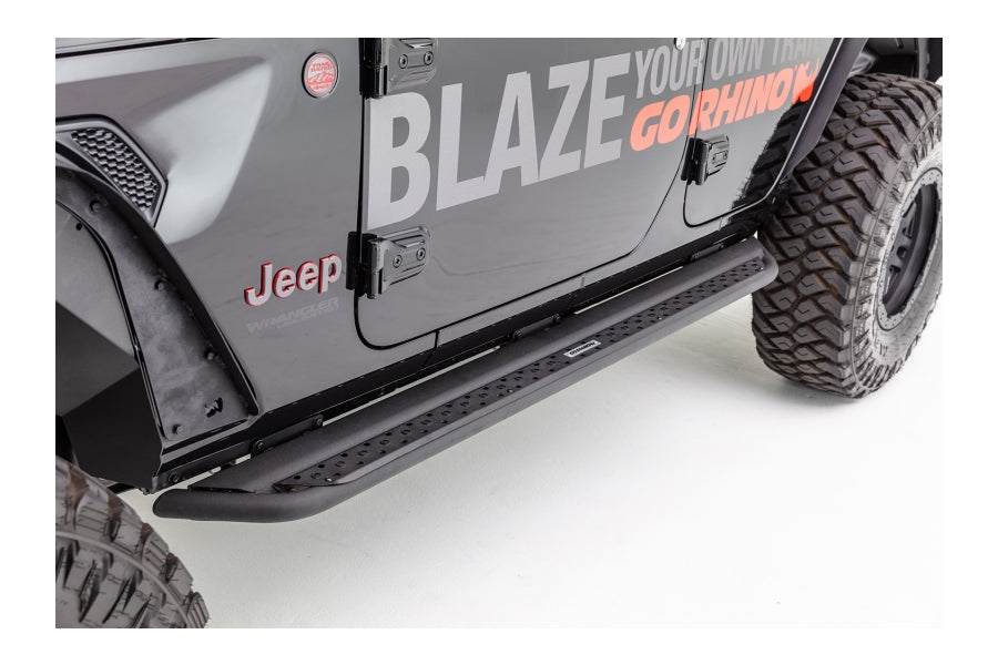 Jeep Wrangler JL 4-Door Go Rhino Dominator DSS Slider Steps - Black