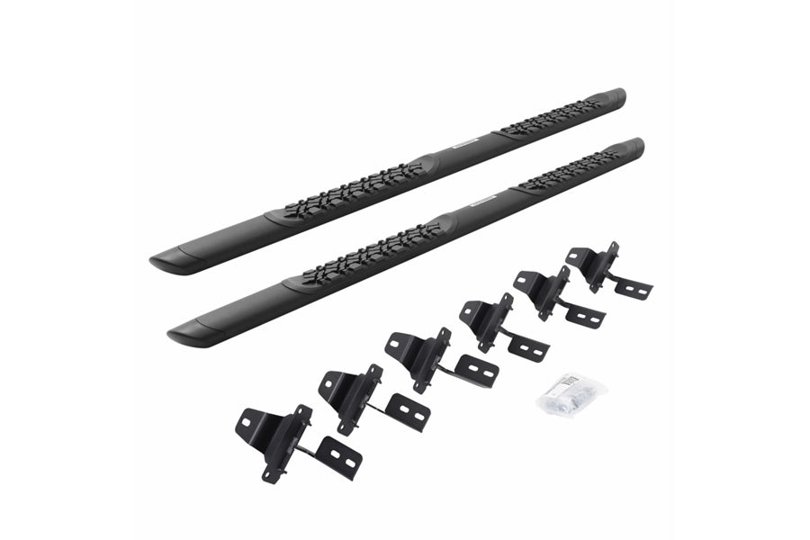 Jeep Wrangler JL 4-Door Go Rhino V-Series V3 Aluminum Side Steps and Mounting Brackets Kit - Textured Black