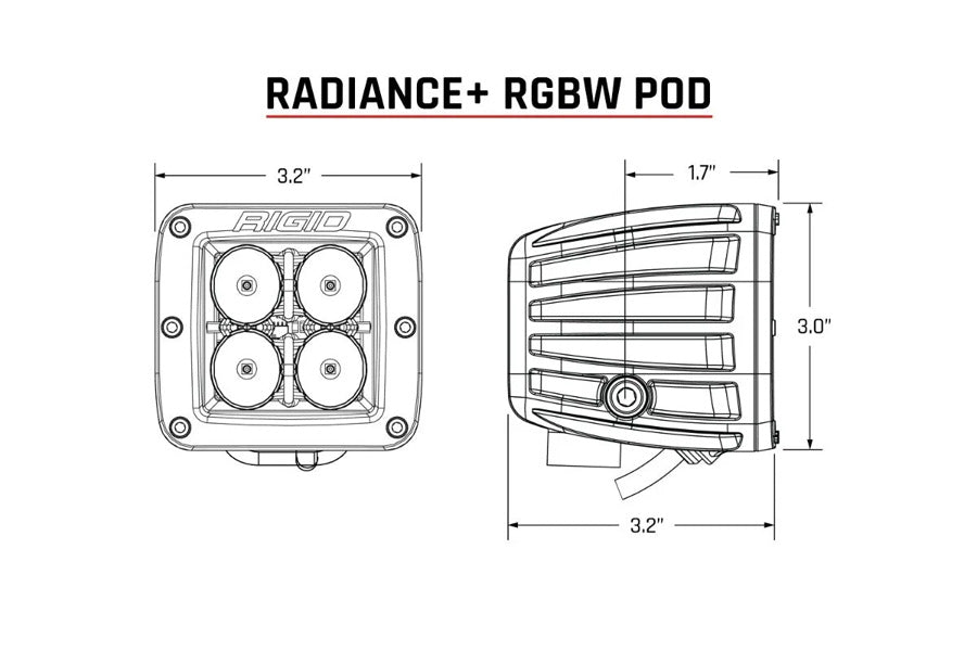 Rigid Industries 3in Radiance+ POD RGBW - Pair